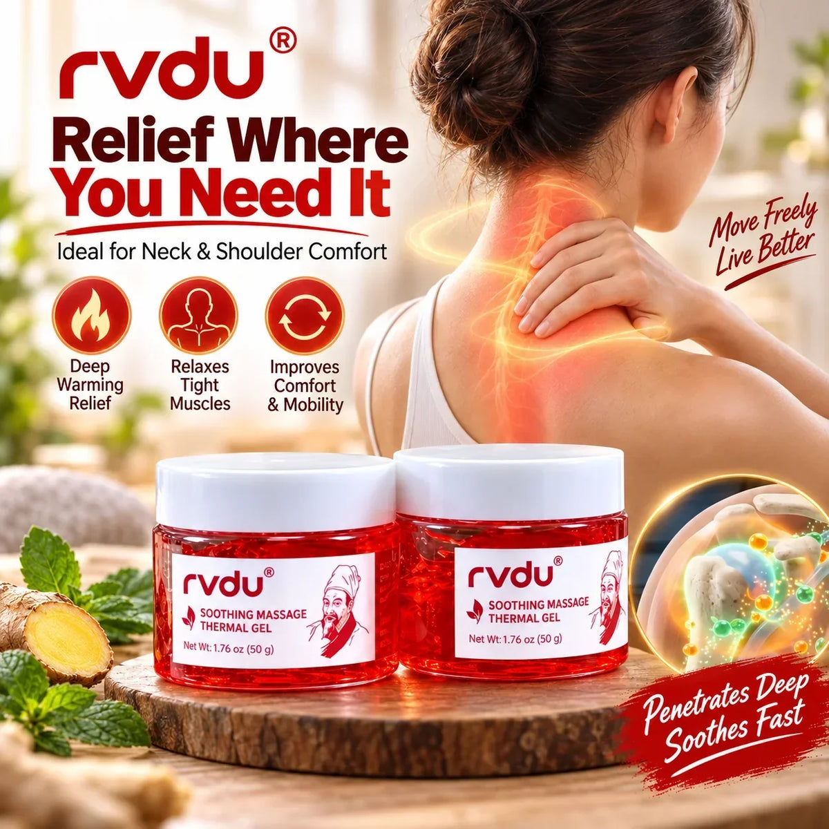 Buy 1 Get 1 Free WoodWarm Joint Pain Relief Gel