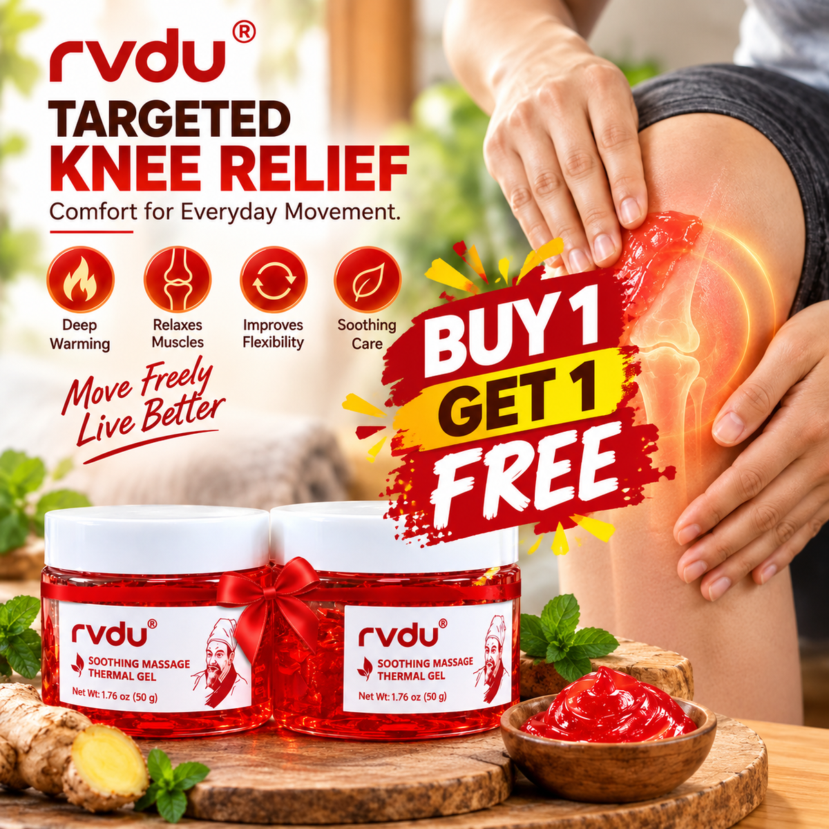 Buy 1 Get 1 Free WoodWarm Joint Pain Relief Gel